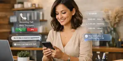AI receptionist answering calls for UK small business