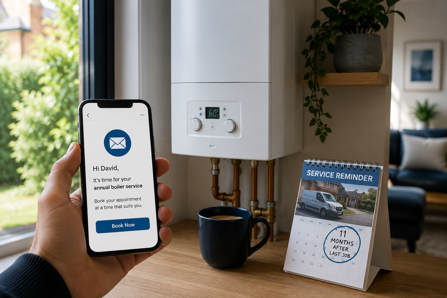 Heating engineer email service reminders case study