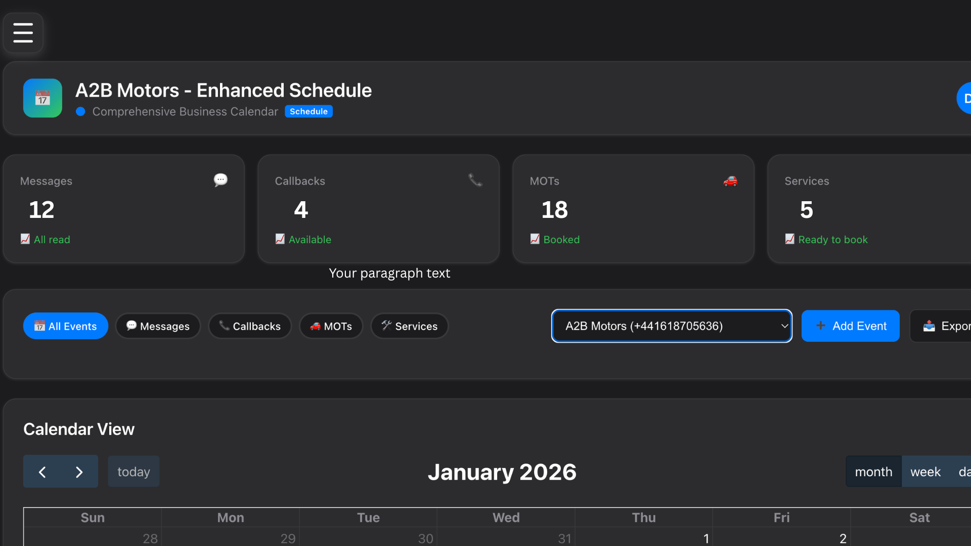 AI Receptionist Interface Ormeau